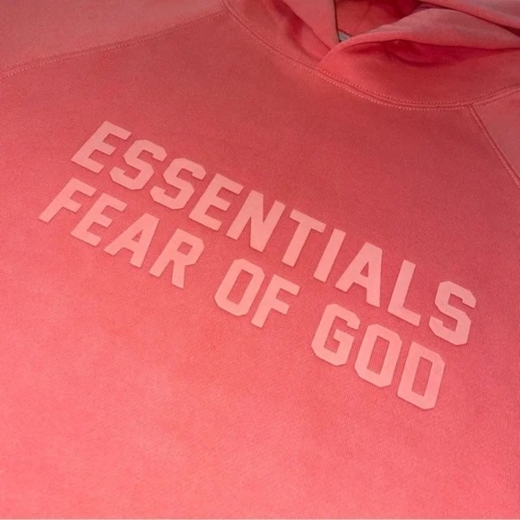 Fear of God Essentials Hoodies Pullover Coral FW22 - Picture 7 of 12